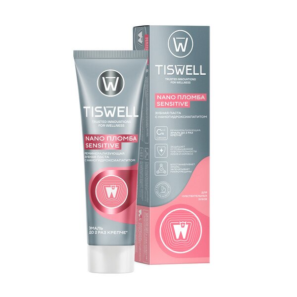 Тисвелл з/паста реминерал. с наногидроксиапатитом/ксилитом/фтором д/чувств. зубов 110г
Тисвелл з/паста реминерал. с наногидроксиапатитом/ксилитом/фтором д/чувств. зубов 110г