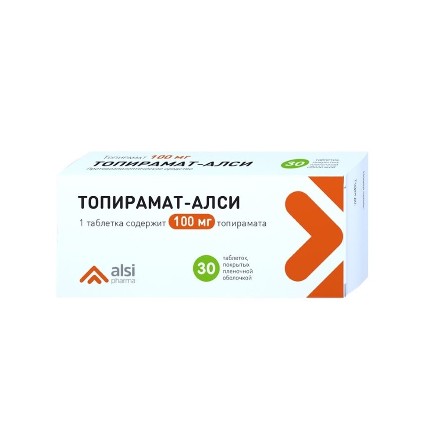 Топирамат-Алси таб. п/о 100мг №30
Топирамат-Алси таб. п/о 100мг №30