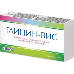 Глицин-Вис капс 400мг №36 глицин таблетки подъязычные 100мг 50шт