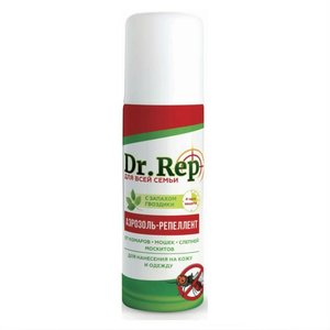 Доктор Реп аэрозоль-репеллент от комаров/мошек д/всей семьи 150мл стереокартинки для всей семьи