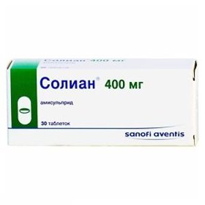 Солиан таб. п/о 400мг №30 солиан амисульприд таблетки 200мг 60