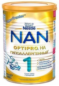 Купить Нан 1 Оптипро молочная смесь гипоаллергенная с рожд. 400г, Нестле