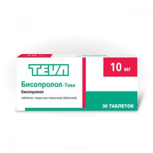 Бисопролол-Тева таб. п/о 10мг №30