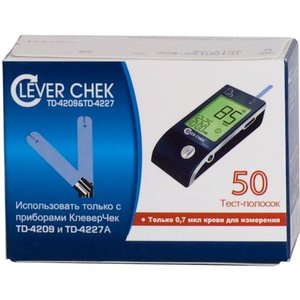 Тест-полоски д/глюкометра Клевер-Чек TD-4227/TD-4209 N50