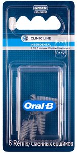 Орал би Ершики сменные узкие №6 набор для мостовидных конструкций брекетов oral b pro expert clinic line 1 шт