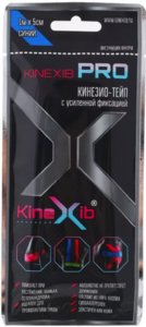 Бинт-пластырь Кинезио-Тейп KINEXIB PRO (1м х5см) с усил фикс синий