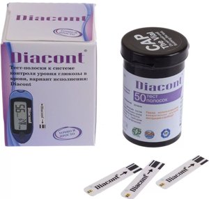 Тест-полоски д/глюкометра Диаконт №50 система контроля уровня глюкозы в крови диаконт компакт с принадлежностями