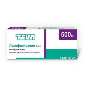 Левофлоксацин Тева таб. п/о 500мг №7