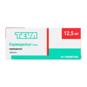 Карведилол Тева таб.12,5мг №30