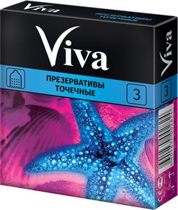 Презервативы Вива Точечные №3 презервативы ребристые viva вива 3шт