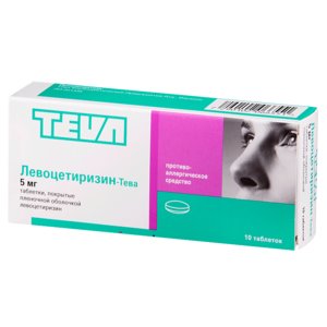 Левоцетиризин-Тева таб. п/о 5мг №10