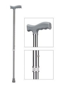 Би Велл трость WR-411 с противогололед. устр-ом серебро