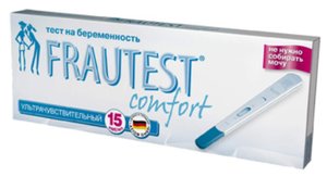 Тест на беременность Фраутест Комфорт в кассете с колпачком фраутест тест на овуляцию 5