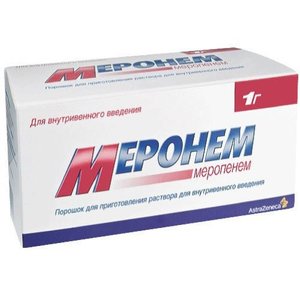 

Меронем пор. д/р-ра в/в 1000мг №10
