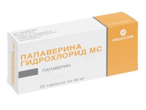 Папаверин г/хл МС таб. 40мг №20 папаверин таблетки 40 мг 20 шт