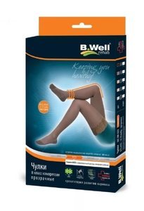 Би Велл чулки компрес. прозрачные JW-222 2 кл. р.3 натуральный беж.