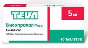 Бисопролол-Тева таб. п/о 5мг №50