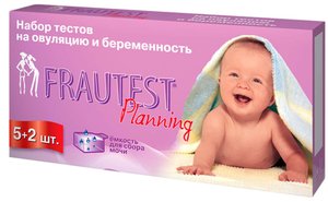 Тест на овуляцию Фраутест №5 + тест на беременность №2 тест на беременность фемитест дабл контроль 10мме мл 2