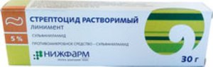 Стрептоцида растворимого линимент 5% 30г