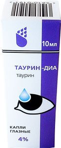 Таурин-Диа капли гл. 4% 10мл таурин капли глазные 4% фл 10 мл 1 шт