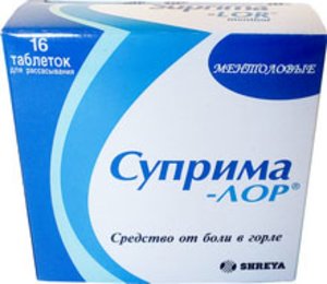 

Суприма Лор таб. д/рассас. Ментол №16