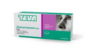 

Левоцетиризин-Тева таб. п/о 5мг №14