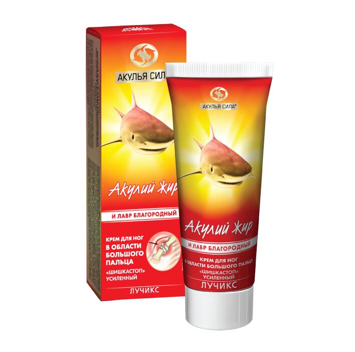 Акулий жир крем д/ног лавр благородный от шишек на пальцах 75мл в Рязани