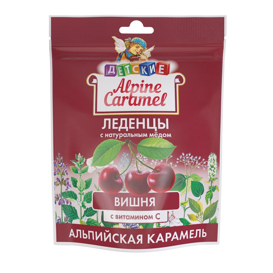 Альпийская Карамель леденцы дет. мед/вит.С вишня 75г