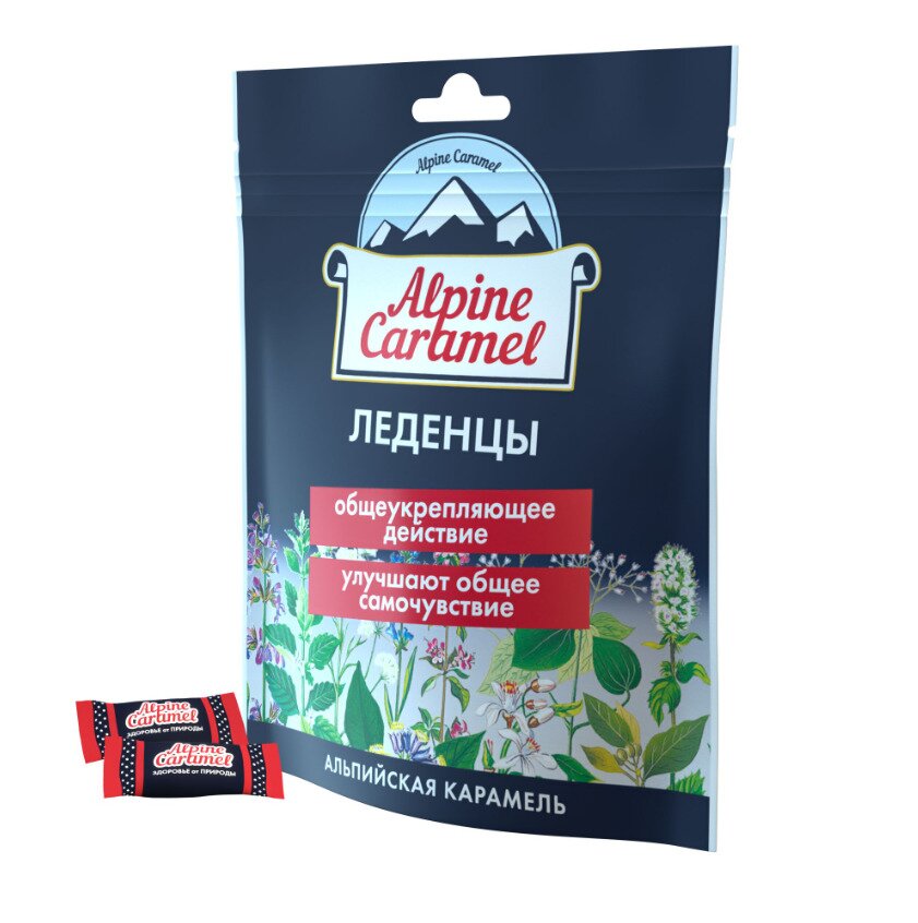Альпийская Карамель леденцы 75г