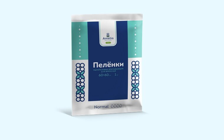 Амелия Пеленки одноразовые д/взросл. 60х60 №1