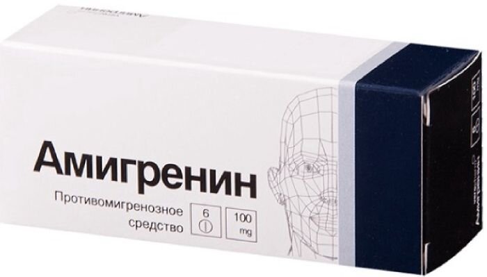 Амигренин таб. п/о 100мг №6