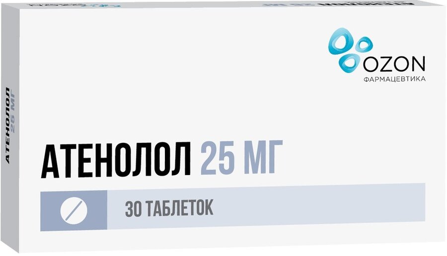 Атенолол-Озон таб. п.п.о. 25мг N30 в Шушарах