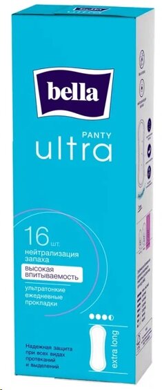 Белла Панти ультра прокладки ежедн. экстра лонг №16