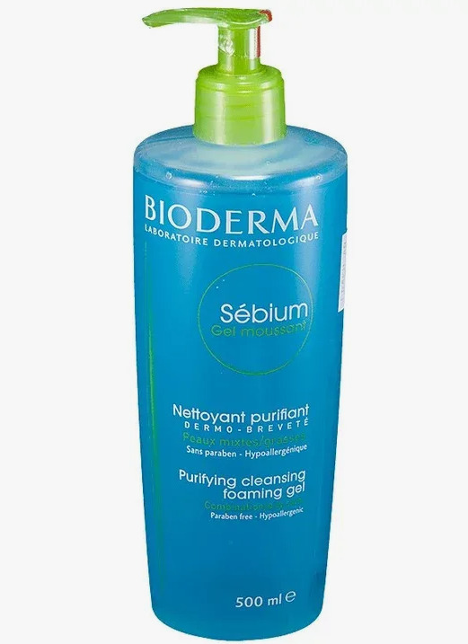 Биодерма Себиум гель очищающий 500мл очищающий гель для лица sensibio gel moussant гель 500мл
