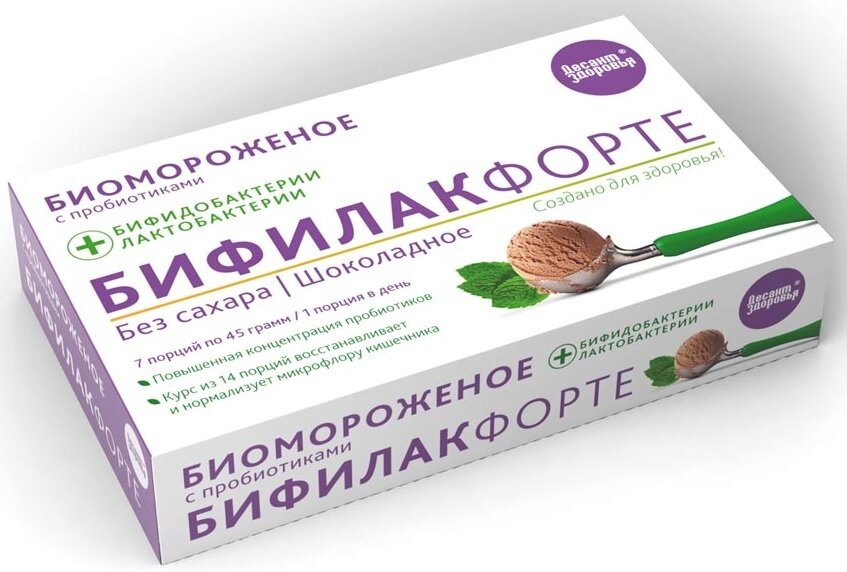 Биомороженое Десант здоровья бифилак форте 315г б/сах Шоколад в Санкт-Петербурге и области