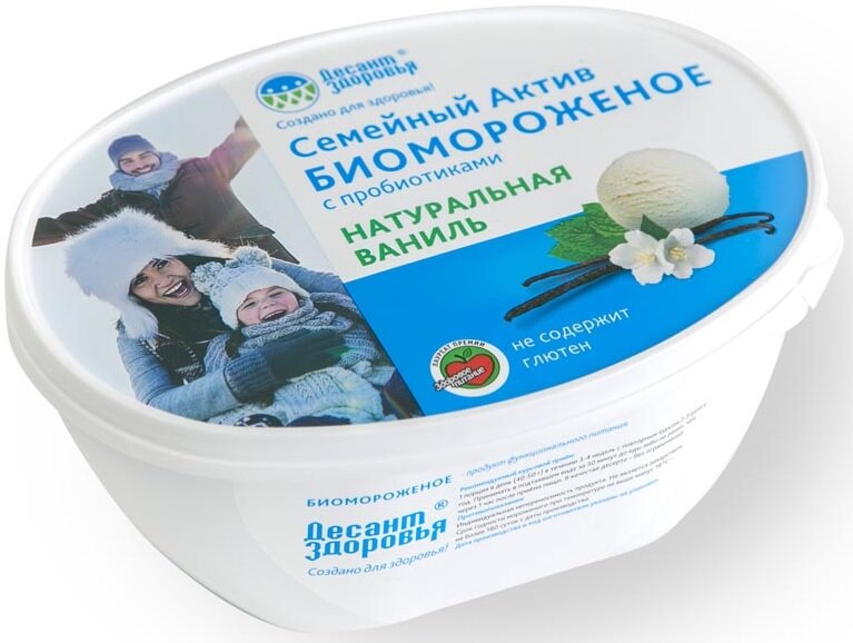 Биомороженое Семейный актив сливочное ванильное ванночка 450,0 в Песочном