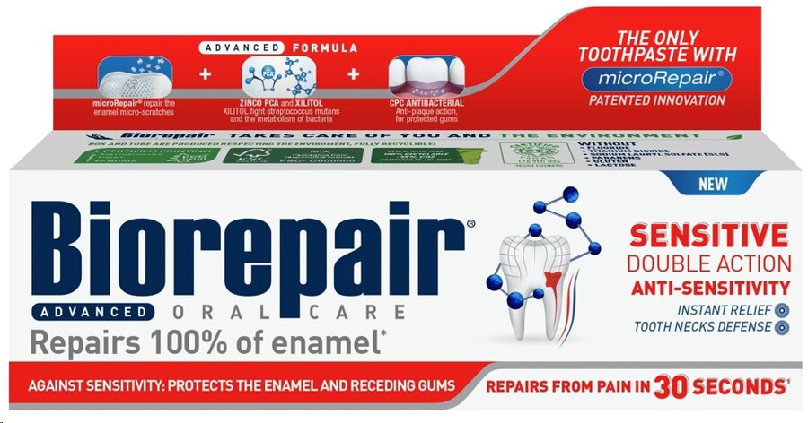 Биорепейр з/паста д/чувствительных зубов двойное действие 75мл