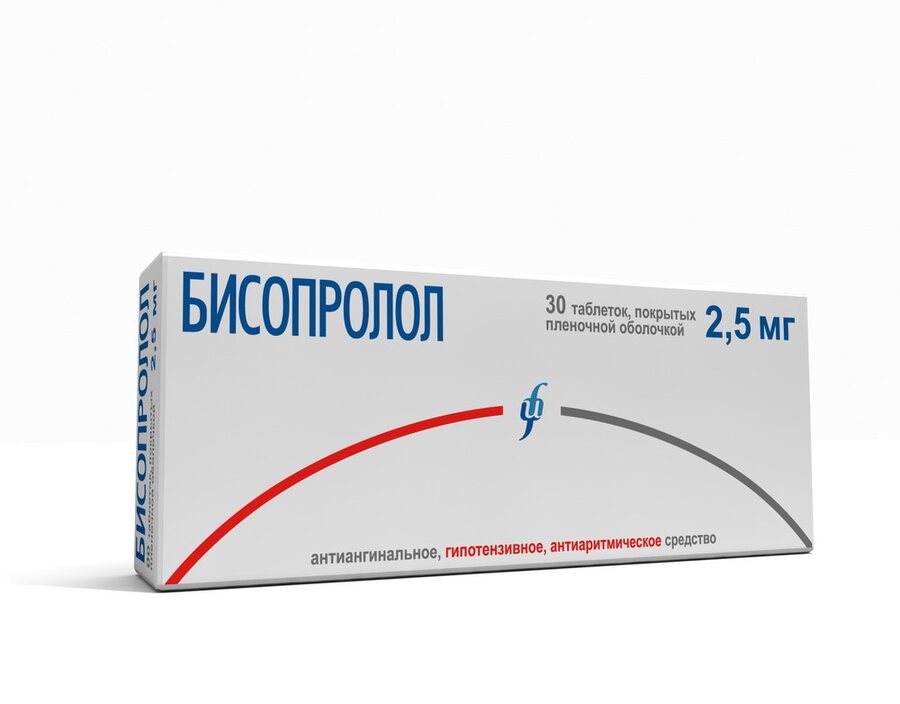 Бисопролол таб. п/п/о 2,5мг №30 в Санкт-Петербурге и области