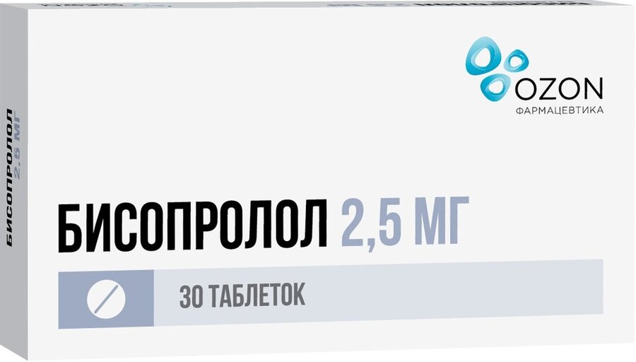 Бисопролол таб. п/о 2,5мг №30 в Воронеже