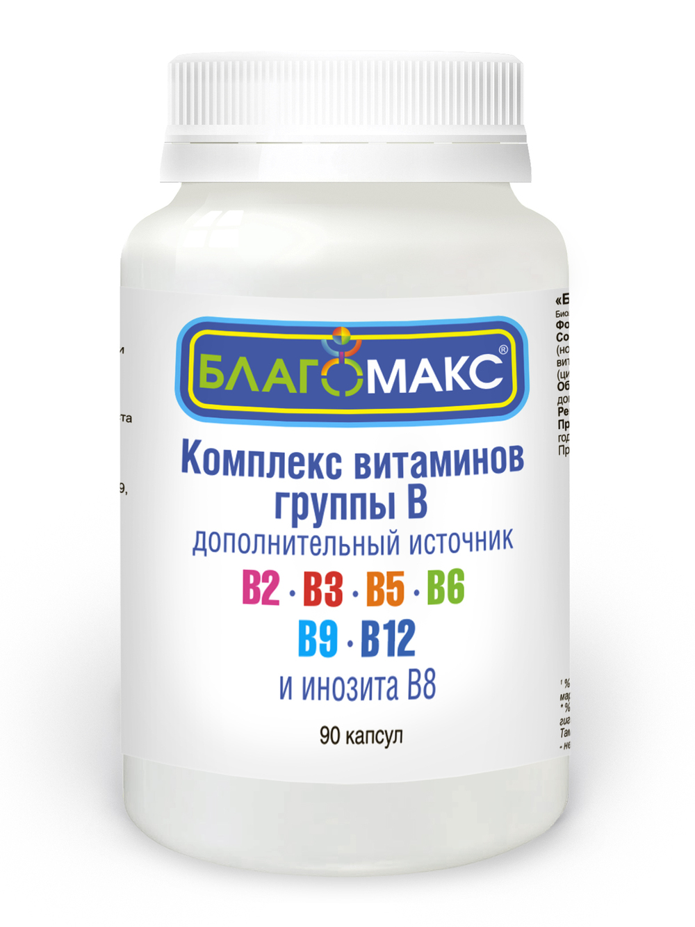 Благомакс Комплекс витаминов группы В капс. №90 солгар комплекс основных аминокислот капс 30