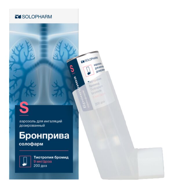 Бронприва солофарм аэроз. д/ингал. дозир. 9 мкг/доза 200доз