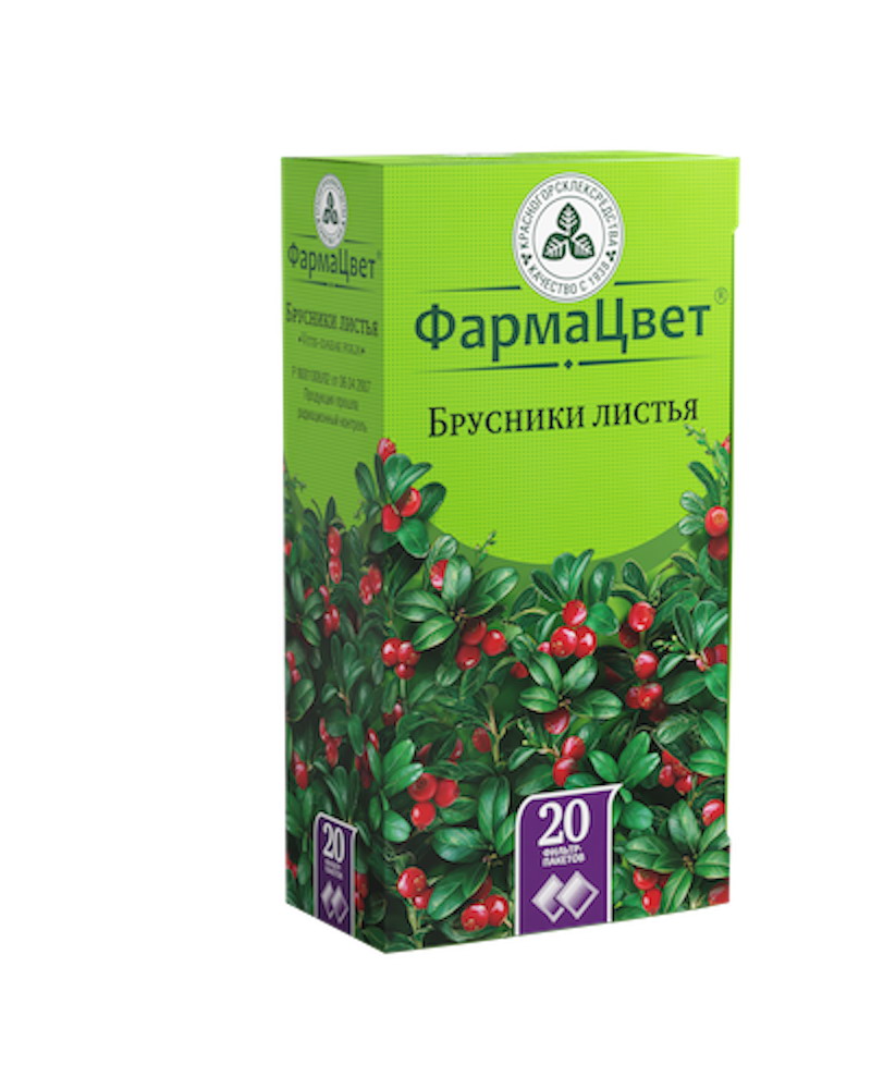 Брусника листья ф/п 1.5г №20 почечный чай листья ортосифон фильтр пакеты 1 5г 21