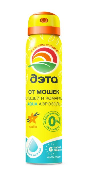 Дэта Аква аэрозоль от комаров/мошек/клещей (6 часов) 100мл в Медведово