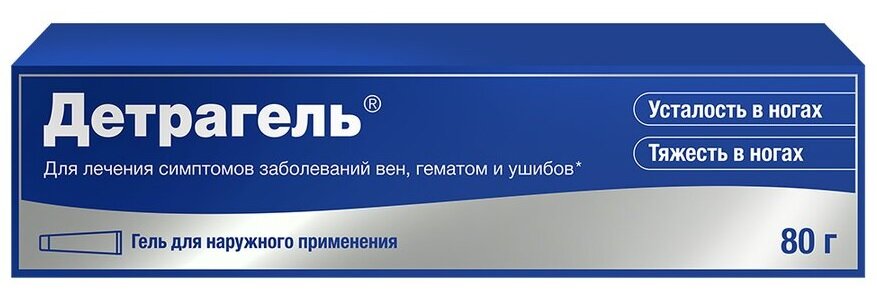 Детрагель гель д/наружного прим. 80г