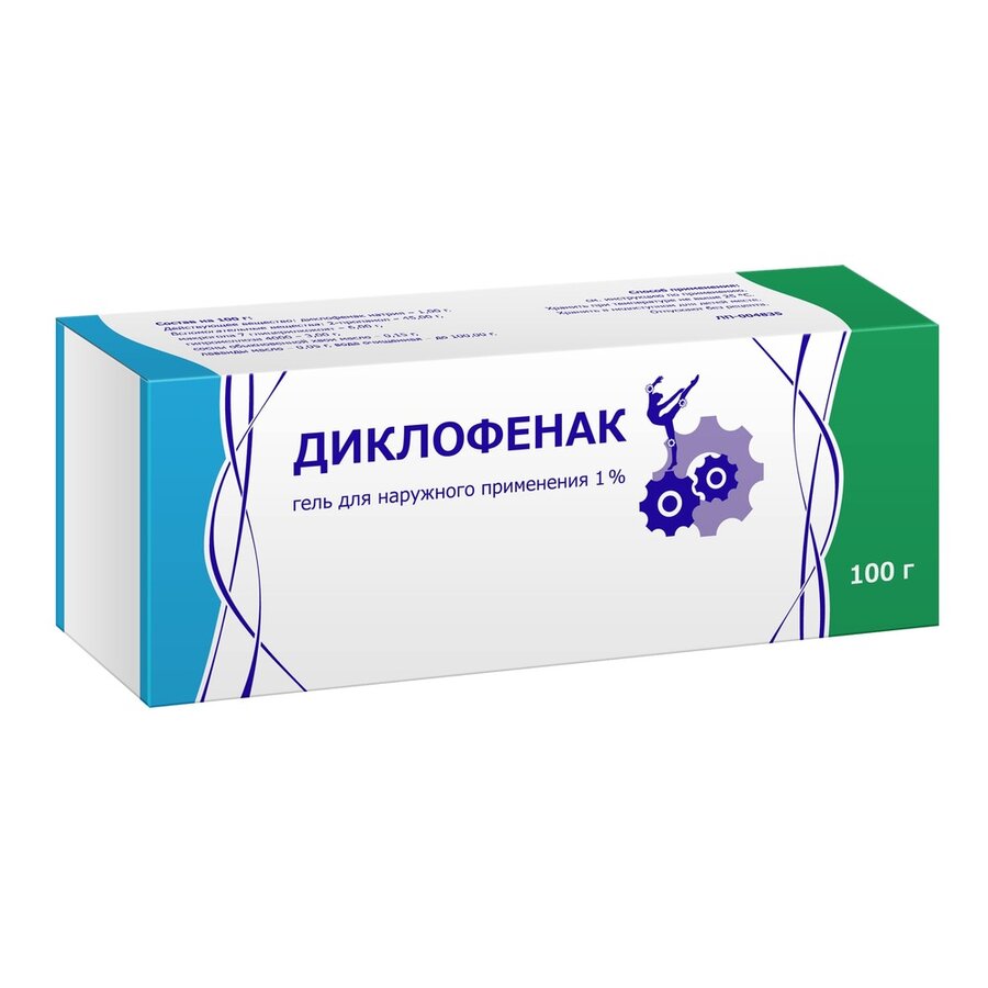 Диклофенак Гель Д/Нар. Прим. 1% 100г По Цене 490 Рублей Купить В.