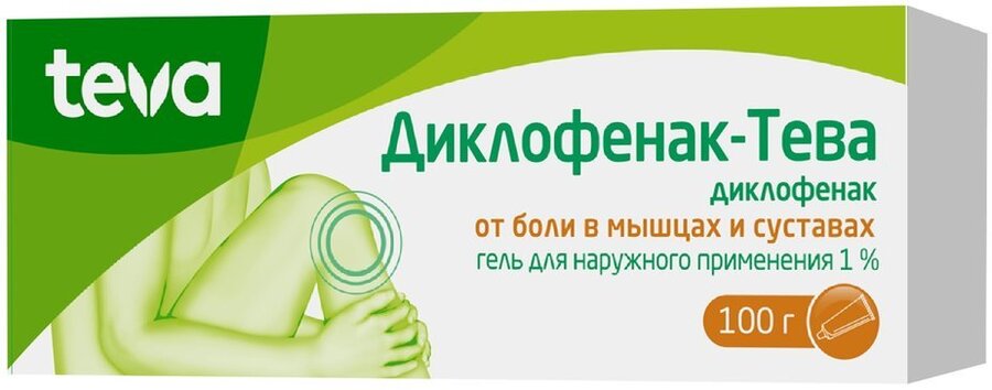 Диклофенак Тева гель д/нар. прим. 1% 100г в Воронеже