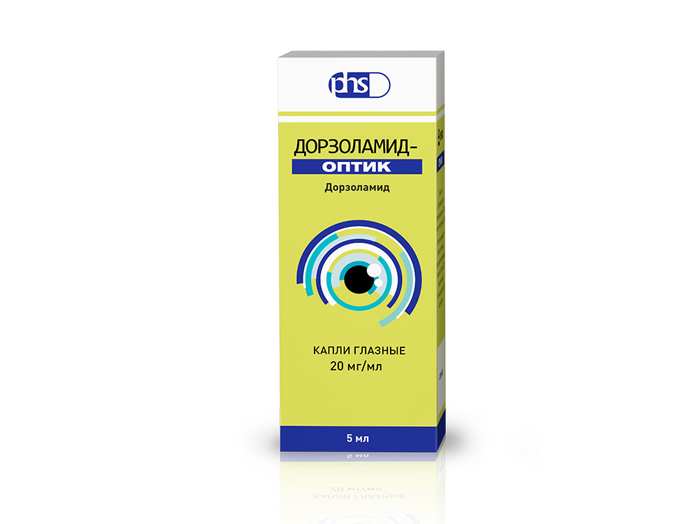 Дорзоламид-Оптик капли глаз. 20мг/мл 5мл