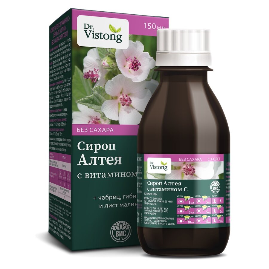 

Др. Вистонг Сироп алтея с витамином С 150мл