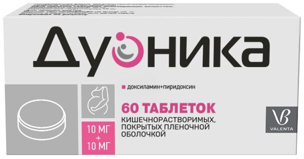 Дуоника таб. кишечн. п/п/о 10мг+10мг №60