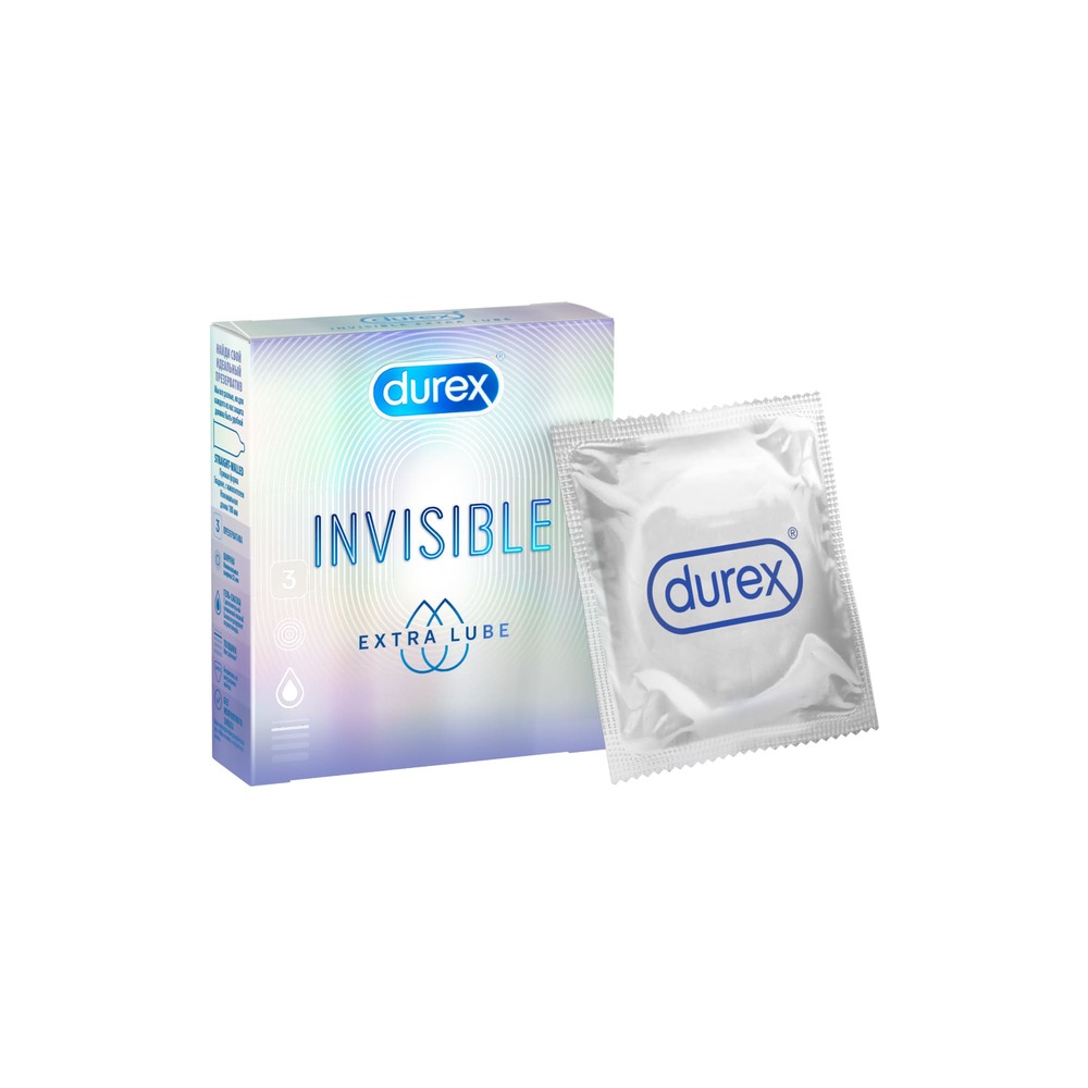 Дюрекс Инвизибл экстра луб презервативы №3 презервативы дюрекс инвизибл 12